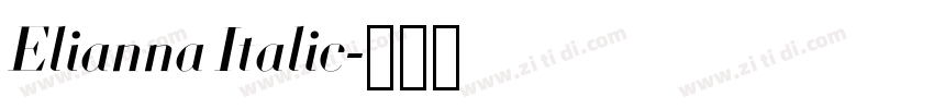 Elianna Italic字体转换